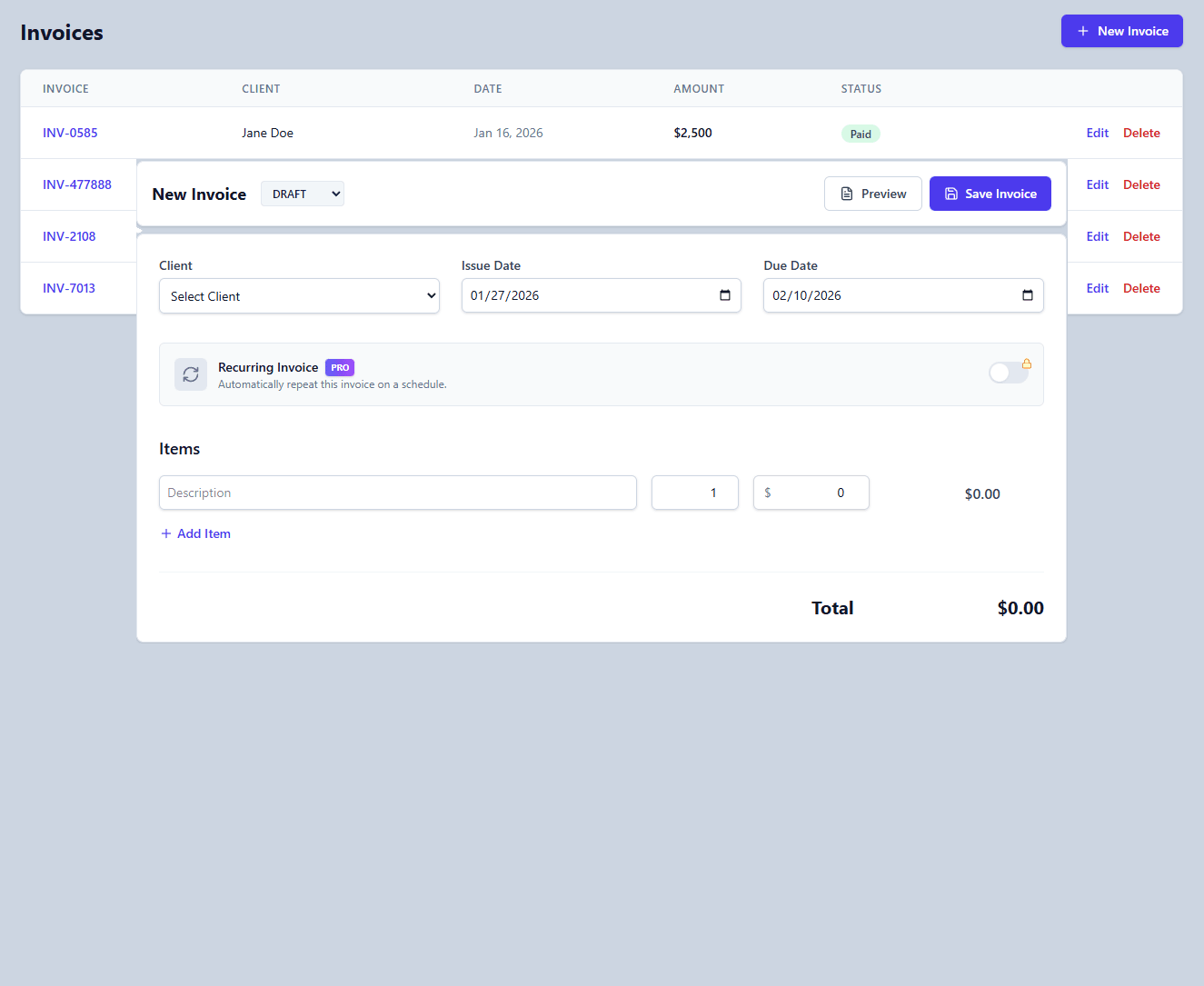 SoloSuite Invoicing